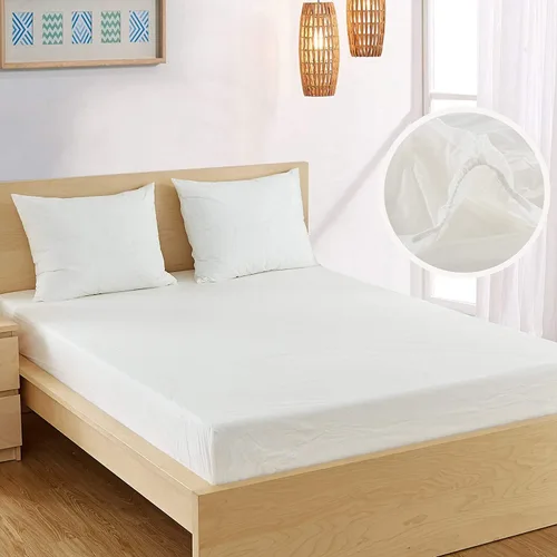 Vista 9 de Bargoose Funda de colchón ajustable Protector de cama de vinilo Protege contra plagas y líquidos Barrera contra alérgenos y ácaros del polvo