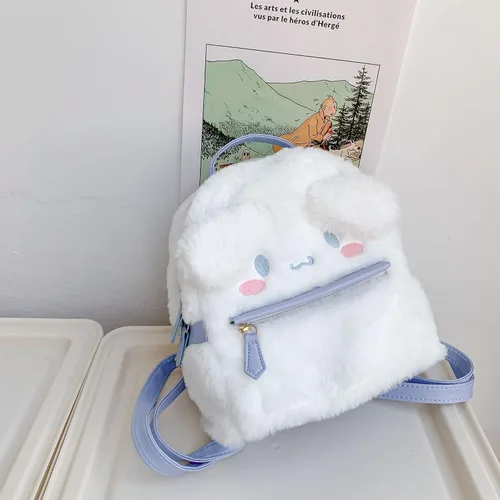 Vista 2 de Mochila Kawaii para niñas, mini mochila de anime, linda bolsa de PU, bolsa de hombro para niña, cosplay, Púrpura, Mochilas de viaje