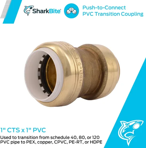 Vista 4 de Shatg #Sharkbite acoplamiento de transición de PVC de 1/2” Cts x 1/2"., UIP4020A, 0 volts