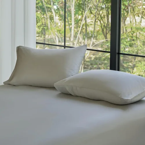 Vista 14 de Juego de fundas de almohada DOZ, 100% viscosa derivada del bambú, cultivada orgánicamente, extremadamente suave, sedosa, transpirable, refrescante