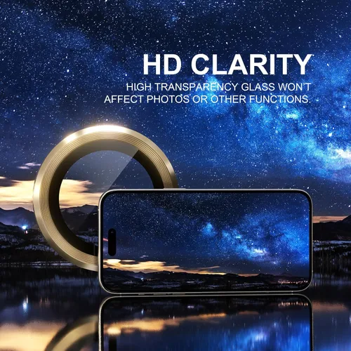 Vista 357 de Choiche Compatible para iPhone 16 Pro/iPhone 16 Pro Max Protector de Lente de Cámara, Vidrio Templado 9H Protector de Pantalla de Cubierta de Cámara