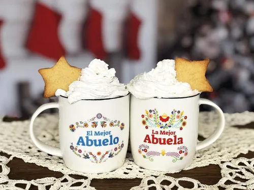 Vista 2 de Triple Gifffted La Mejor Abuela and Abuelo Tazas de café en español, Latino Best Grandma and Grandpa, Grandparents Gifts Gifts Gift Dia Birthday and