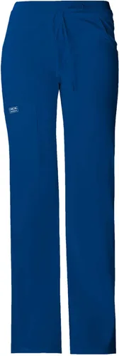 Vista 17 de Cherokee Pantalones quirúrgicos para mujer, tiro bajo, pierna acampanada, cordón ajustable con 6 bolsillos, 24001 Peltre