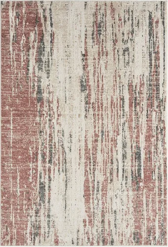 Vista 2 de Abani Laguna LAG110E - Líneas de goteo gris naranja (5'3" x 7'6")