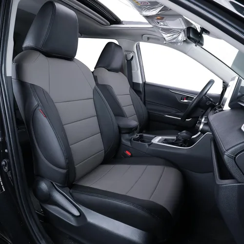 Vista 10 de coverdream Fundas de asiento personalizadas para Toyota RAV4 2019-2025, no Piel sintética (beige)