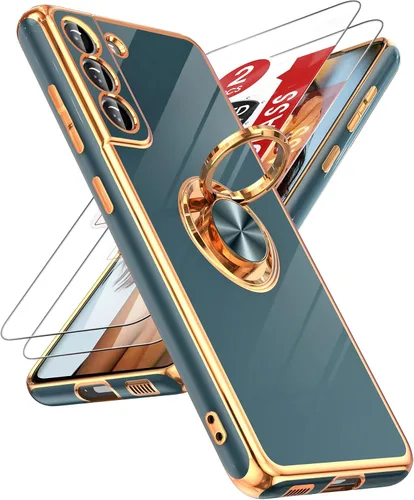 Vista 44 de LeYi Funda para iPhone XR: con Protector de Pantalla de Vidrio Templado [Paquete de 2] Soporte de Anillo Giratorio de 360°, Soporte Magnético
