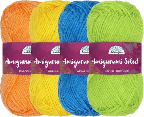 Vista 17 de JubileeYarn Amigurumi Select - Hilo de acrílico para bebé - Surtido de inspiración 83-4 madejas