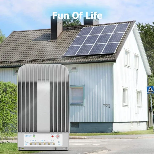 Vista 5 de EPEVER Controlador de carga solar MPPT 20A 12/24VDC Identificación automática del voltaje del sistema con medidor remoto MT50 y sensor