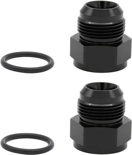 Vista 25 de 1/8 NPT hembra a -3 AN AN3 macho Flare Thread Expander adaptador Expander Accesorios de manguera Aluminio Negro