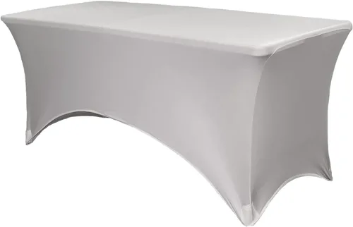 Vista 31 de YOUR CHAIR COVERS - Fundas rectangulares de elastano para mesas de 4 pies, manteles ajustados para eventos de boda, decoraciones de patio, tela Negro