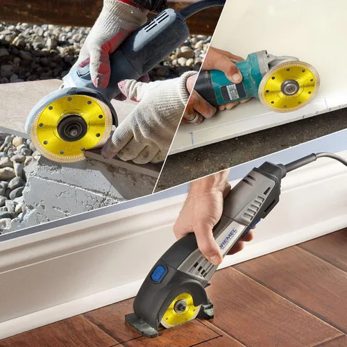 Vista 7 de GoYonder 7 hojas de sierra para azulejos húmedos para amoladora angular, hojas de sierra de diamante superfinas para corte húmedo y seco, hoja