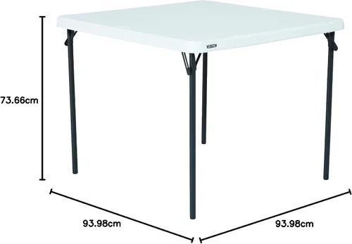 Vista 20 de LIFETIME 80783 Mesa Plegable Cuadrada de Grado Comercial de 37 Pulgadas para Cartas, Granito Blanco