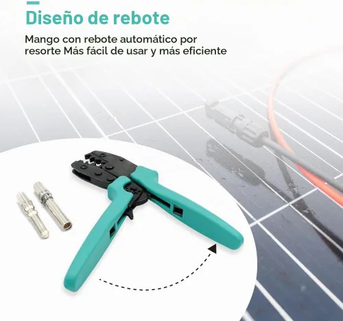 Vista 4 de 14/12/10/8AWG Crimpadora solar, herramienta de corte de cable fotovoltaico solar para conectores de cable solar de 2.5/4/6/10mm²