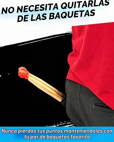 Vista 7 de Amortiguadores de baquetas para reemplazar almohadillas de batería, puntas de silencio para baqueta, paquete de 4