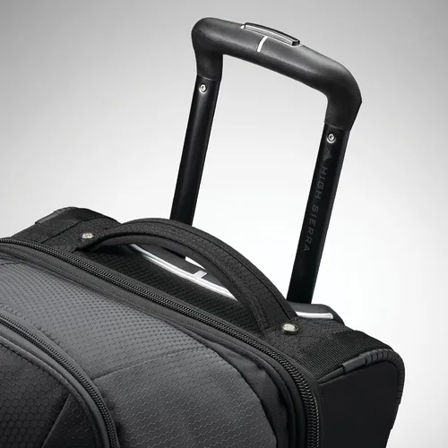 Vista 4 de High Sierra Fairlead - Bolsa de viaje portátil de poliéster de 34 pulgadas con ruedas y mango telescópico empotrado, color grisazul, Mercury Negro