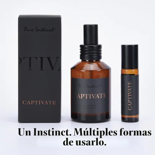 Vista 7 de Pure Instinct CAPTIVATE The Original - Perfume de aceite esencial con infusión de feromonas, colección para hombre, listo para la TSA