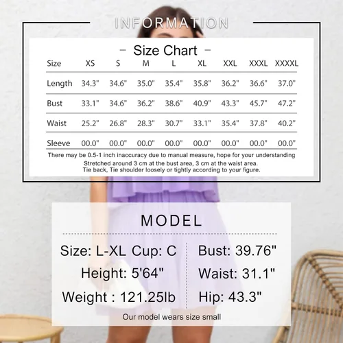 Vista 6 de EXLURA Overol corto de verano para mujer, talla grande, cuello cuadrado, volantes, tirantes delgados, plisado, sin mangas, con vuelo