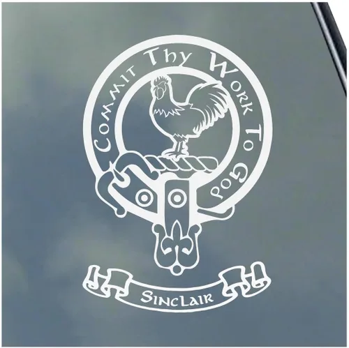 Vista 12 de Sinclair Scottish Clan - Calcomanía de vinilo con opción de bandera, diseño de tartán