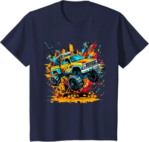 Vista 86 de Monster Trucks Are My Jam - Camiseta Monster Truck, Negro
