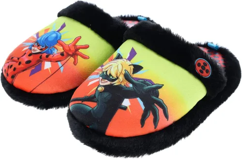 Vista 3 de Miraculous Ladybug - Zapatilla para niña, mariquita y gato negro
