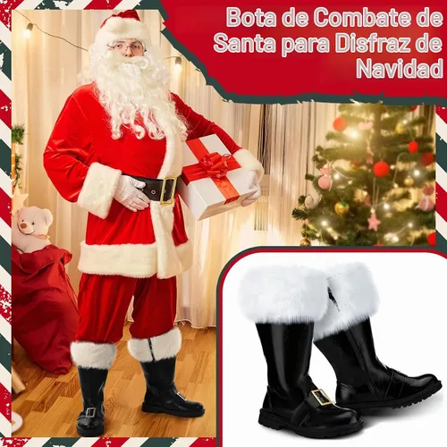 Vista 6 de Liitrsh Botas de Papá Noel de Navidad Negro