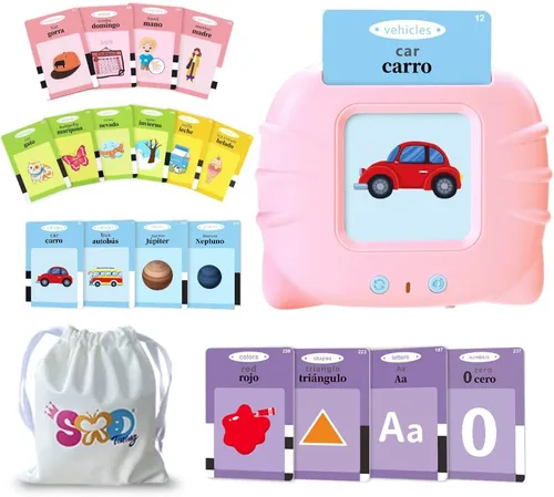 Vista 8 de TimingSXD Tarjetas Didácticas Parlantes Bilingües en Chino e Inglés para Niños Pequeños/Principiantes - Juguete Educativo de Aprendizaje