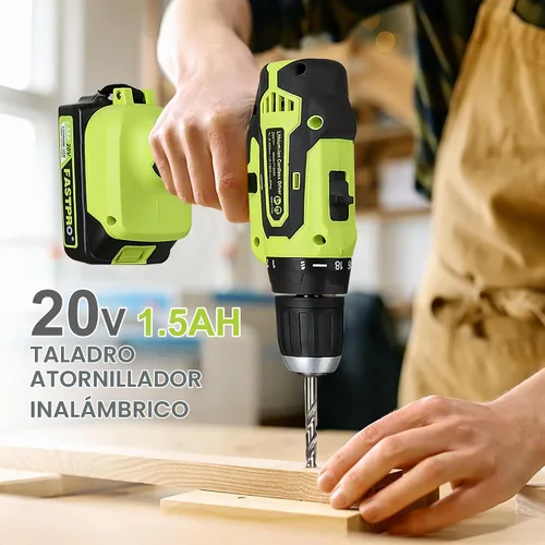 Vista 5 de FASTPRO Juego de herramientas para el hogar de 232 piezas con taladro, destornillador inalámbrico de 20 V, kit de herramientas de reparación