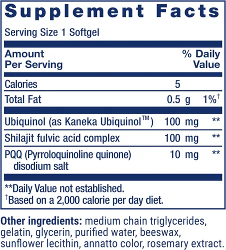 Vista 3 de Life Extension Super Ubiquinol CoQ10 con PQQ, coenzima Q10, pirroloquinolina quinona, suplemento de salud cardíaca, absorción máxima, 100 mg, sin