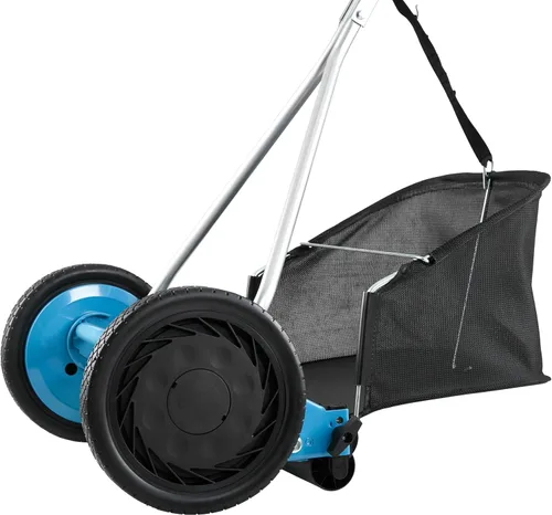 Vista 37 de American Lawn Mower Company 1204-14 Cortacésped de carrete de empuje de 4 hojas de 14 pulgadas, color rojo