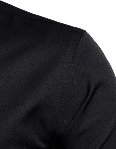 Vista 4 de ZEROYAA Mens Hipster Solid Slim Fit Long Sleeve Mandarin Collar Dress Shirts