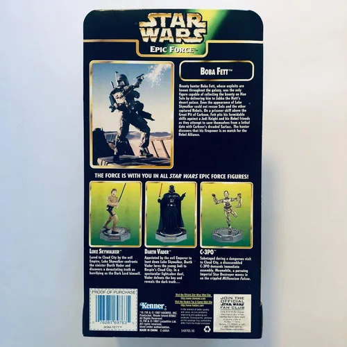 Vista 2 de Star Wars Epic Force - Figura de Boba Fett de 6 pulgadas sobre base giratoria de 360°