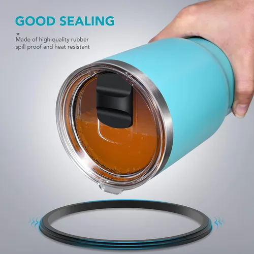 Vista 4 de Tapa para vaso de vino de 10 onzas, tapas de repuesto compatibles con tazas YETI de 6 onzas, taza apilable de 8 onzas y vaso de vino de 10 onzas