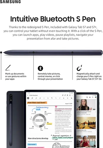 Vista 3 de SAMSUNG Galaxy Tab S7 Bolígrafo S7+ S, negro místico