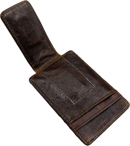 Vista 3 de broche para dinero, cartera con bolsillo frontal, cartera minimalista, para hombre