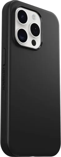 Vista 4 de OtterBox Funda para iPhone 15 Pro (solo Symmetry Series), color negro, se ajusta a MagSafe, ultra elegante, bordes elevados que protegen la cámara