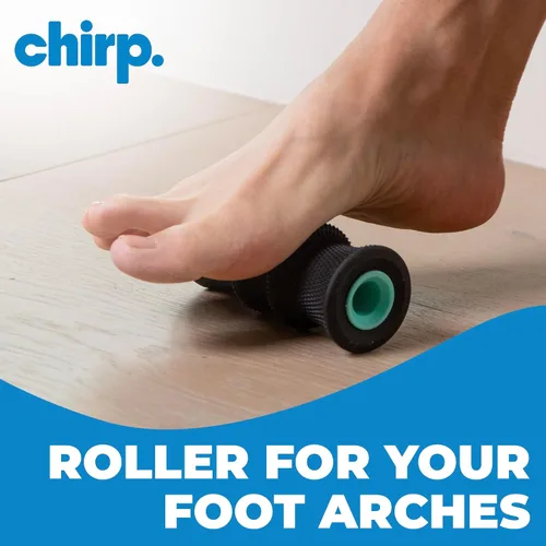Vista 5 de Rodillo de espuma Chirp Wheel – Alivio específico para espalda y cuello, estirador de la columna lumbar, estirador de espalda de descompresión