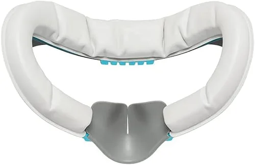 Vista 4 de VR Cover Facial Interface Bracket Foam Replacement with Lens Protector Cover for Meta Quest 2 Virtual Reality Oasis Edition - Light Blue Light Grey