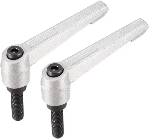 Vista 7 de uxcell M6 x 1.969 in Mango de palanca de sujeción ajustable Rosca botón de trinquete macho roscado perillas roscadas manijas de tornillo giratorios