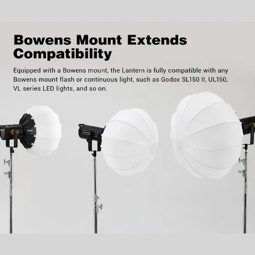 Vista 6 de Godox CS-65D - Modificador de luz suave de linterna de 25.6 in con falda reflectante de sombreado + bolsa de transporte, difusor de softbox