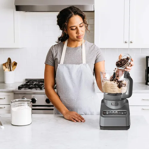 Vista 3 de Ninja Procesador de alimentos Professional Plus de 1000 vatios de pico con programas preestablecidos Auto-iQ para picar puré, rebanada de masa