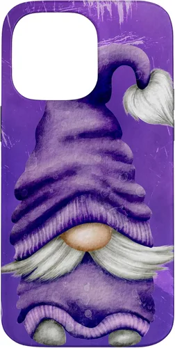 Vista 21 de Cute Gnome Graphic for Gardener and Spring and Summer Purple Case for iPhone 17