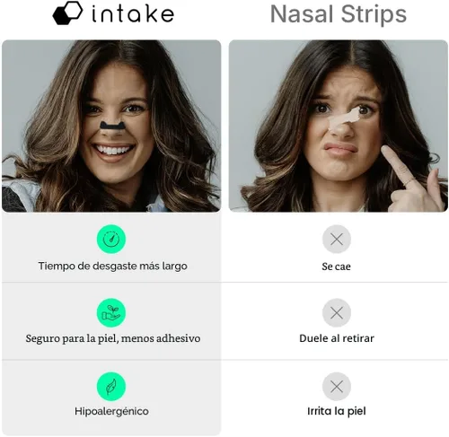 Vista 7 de Intake Breathing Kit de iniciación de tira nasal, aumenta ingreso de oxígeno, reduce los ronquidos, mejora la calidad del sueño, resistente al Negro