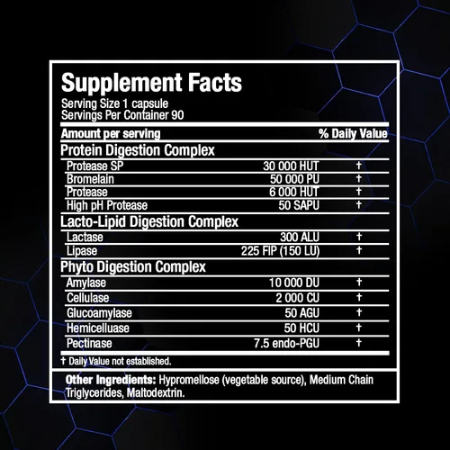 Vista 8 de ALLMAX Cápsulas de enzimas digestivas, 11 enzimas, 90 unidades, veganas