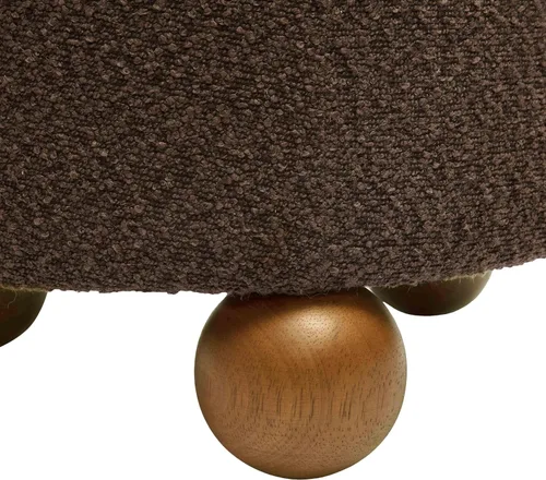 Vista 6 de Tov Furniture Taburete tapizado Jaine (marrón chocolate)