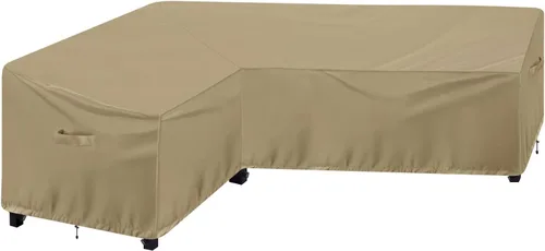 Vista 21 de OutdoorLines Funda seccional curvada impermeable para exteriores, resistente a los rayos UV, resistente al viento, para terraza, césped y patio