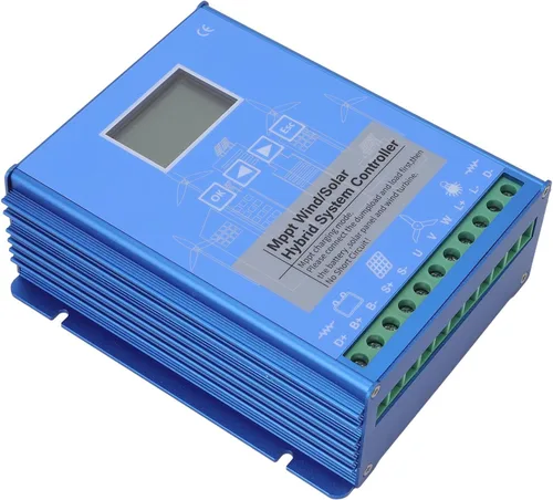 Vista 3 de Controlador de carga solar de viento de 24 V 48 V pantalla LCD, modo de carga MPPT universal para controlador de carga inteligente fuera de la red