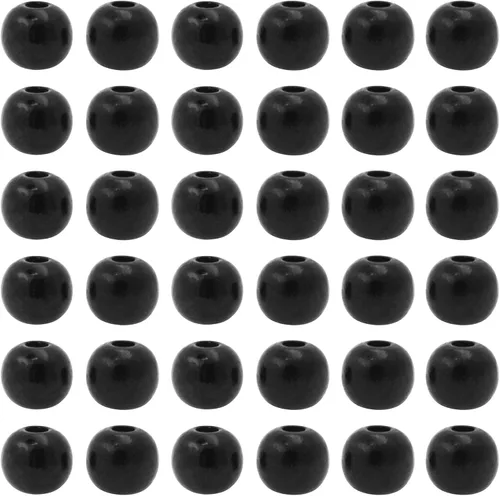 Vista 49 de Mandala Crafts - 2000 cuentas de madera redondas pequeñas de 6 mm para manualidades, suministros de macramé - cuentas de madera natural negra sin