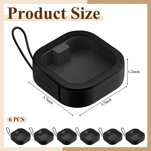 Vista 2 de Kathfly 6 piezas contenedor dispensador de gomas para el cabello organizador soporte para horquillas portátil para viajes soporte para hisopos