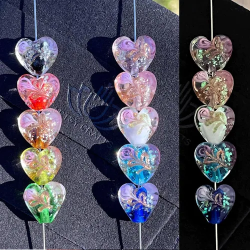 Vista 13 de Artsy Crafts - 20 cuentas surtidas de luciérnaga que brillan en la oscuridad de 0.47 pulgadas (0.472 in), cuentas de vidrio luminosas para hacer