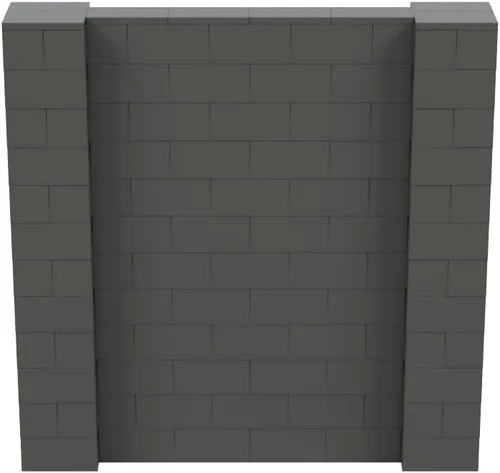 Vista 64 de EverBlock Kit de pared de 5 x 4 pies Bloques de construcción modulares Sistema de pared para edificios, pantallas y estructuras Divisor